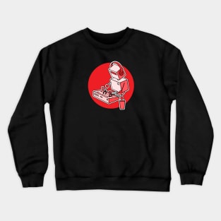 Robot Playing Drum Machine Crewneck Sweatshirt